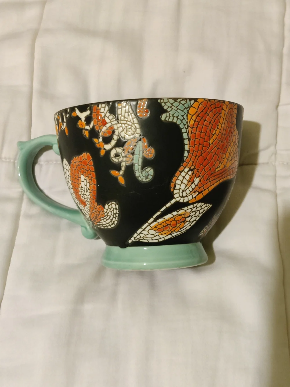 World Market Coffee/Tea Mug Mosaic Floral